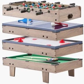VEVOR 4-in-1 Combo Game Table Set Airhockeytafel (81 cm), Multi-Combinatietafel met Poolbiljart &amp; Hockey &amp; Tafelvoetbal &amp; Pingpong &amp; Pushers &amp; Pucks, voor Kinderen Familie Speelkamer Kantoor