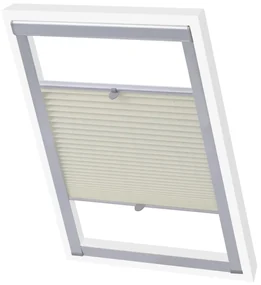 vidaXL Rolgordijn geplooid crème M06/306