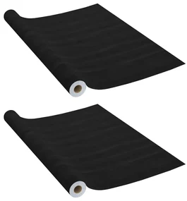 vidaXL Meubelfolies zelfklevend 2 st 500x90 cm PVC donkerhoutkleurig
