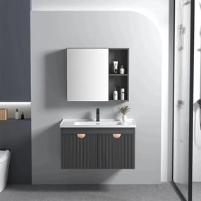 Badkamermeubelset met wastafel Mario 60cm Grey
