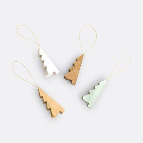 Set van 4 plooibare kerstbomen om op te hangen, Caspar