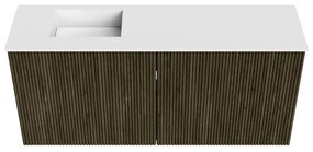 Mondiaz Joya 90cm toiletmeubel shadow met wastafel faye links 1 kraangat talc