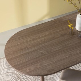 Minimalistische Ovale Eettafel - 90 X 180cm.