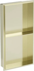 Mexen X-Wall-NR nisplank zonder flens met plank 60 x 30 cm, geborsteld goud - 1951603010S