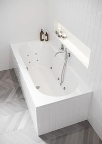 Riho Carolina bubbelbad 180x80cm wit glans pneumatisch met 6 + 4 + 2 hydrojets