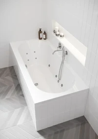 Riho Carolina bubbelbad 180x80cm wit glans pneumatisch met 6 + 4 + 2 hydrojets