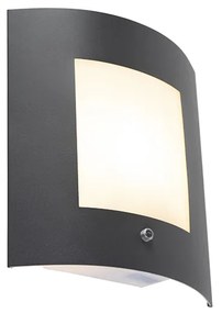 Buiten wandlamp antraciet IP44 schemersensor - Emmerald