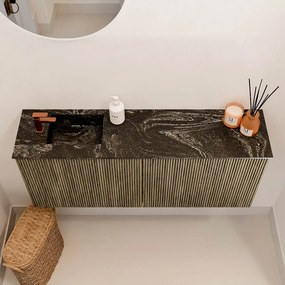 Mondiaz Joya DLux 100cm toiletmeubel dusk met wastafel faye links 1 kraangat lava
