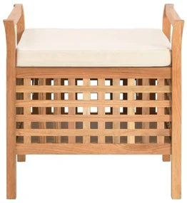vidaXL Opbergbank 49x48x49 cm massief walnotenhout