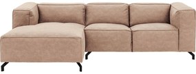 Goossens Bank Calvin beige, micro leer, 2-zits, modern design