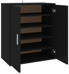 vidaXL Schoenenkast 60x35x70 cm spaanplaat zwart
