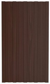 vidaXL Dakpanelen 36 st 80x45 cm gegalvaniseerd staal bruin