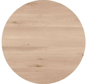 Goossens Eettafel Blade, Strak blad rond 110 x 110 cm 6 cm dik