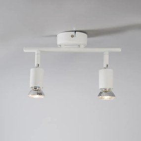 Moderne Spot / Opbouwspot / Plafondspot wit kantelbaar 2-lichts - Jeany Modern GU10 Binnenverlichting Lamp
