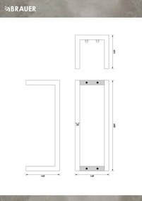 Brauer handdoekrek 60cm messing geborsteld PVD