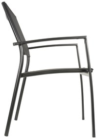 Lesli Living  Tuinstoel Stapelbaar - Prego - Antraciet - Lesli Living
