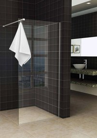 Saqu inloopdouche met helder glas incl. handdoekhouder 100x200cm Chroom