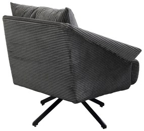 Kare Design Milo Draaibare Fauteuil Corduroy Grijs