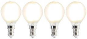 Set van 4 E14 LED lampen P45 mat 3,5W 360 lm 2700K