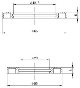 Saniclear Brass set rozetten inbouw wastafelkraan