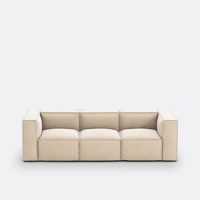 Modulaire bank, 3-zit, vintage ribfluweel Seven