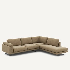 Hoekbank van stonewashed fluweel, CÉSAR