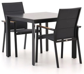 Diningset Bellagio | 2 personen sintered stone | Tuinset stapelbaar | 3-delig | Kees Smit Tuinmeubelen