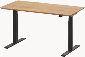 Handgemaakte zit-sta bureau Pro met eikenhouten blad, elektrisch in hoogte verstelbaar