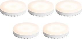 Set van 5 GX53 LED lampen 7W 750 lm 3000K