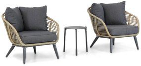 Bistroset 2 personen  Wicker Taupe Coco Coco Leonardo