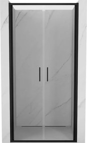 Mexen Exo dubbele scharnierende douchedeur 70 cm, transparant, zwart - 814-070-000-70-00