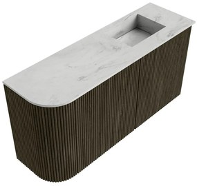Mondiaz Joya DLux 80cm toiletmeubel ronding links shadow met wastafel faye rechts zonder kraangat opalo