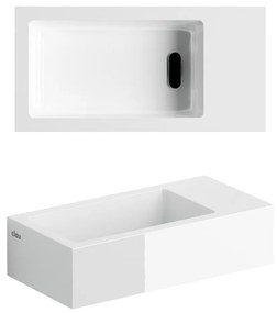 Clou Flush 3 fontein mineraalmarmer 36cm rechts wit glans