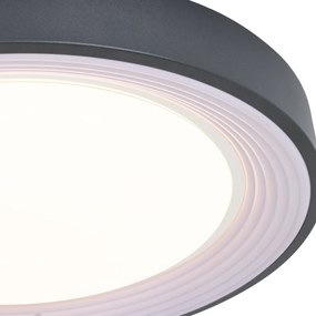 Moderne plafondlamp grijs met wit 48cm incl. LED dimbaar - Kanton Modern rond Binnenverlichting Lamp