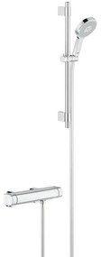 GROHE Grohtherm 2000 douchekraan thermostatisch met glijstang 60cm en cosmopolitan handdouche massage chroom 34281001