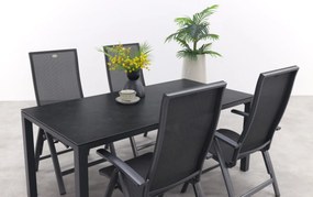 Hartman Valentino/Chaneo verstelbare tuinset - 180x90 cm. - 5-delig