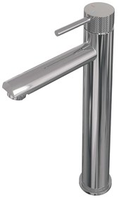 Brauer Chrome Carving verhoogde wastafelkraan met lange, ronde handgreep en ColdStart chroom