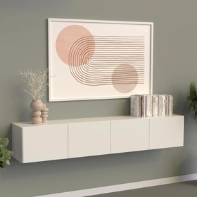 Zwevend Tv-meubel Wit 194 Cm - 194x35.5x35cm.