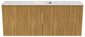 Mondiaz Joya DLux 100cm toiletmeubel oak met wastafel faye midden 1 kraangat ostra