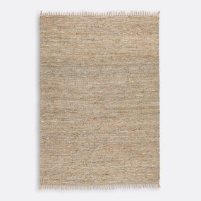 Vloerkleed in jute en leer, Aidas