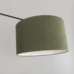 Hanglamp zwart met kap 35 cm groen verstelbaar 2-lichts - Blitz