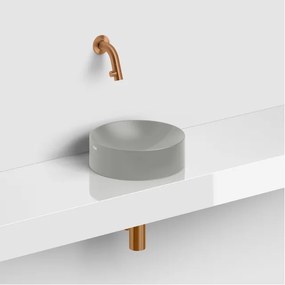 Clou Vale fontein 22cm Keramiek rond zonder kranenbank mat grijs CL/03.32164