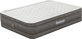 Bestway luchtbed 'Fortech Queen' - 203x152x46 cm - met ingebouwde pomp - bruin/grijs