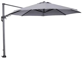 Garden Impressions Hawaii zweefparasol Ø350 cm - frame carbon black - doek licht grijs