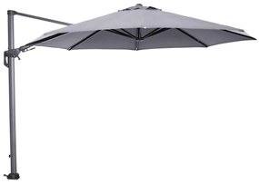 Garden Impressions Hawaii zweefparasol Ø350 cm - frame carbon black - doek licht grijs