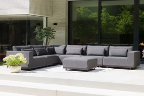 Flow. Lux hoekbank XL sooty All Weather loungeset Antraciet Sunbrella loungeset LoungesetHoek loungeset outdoor textiel - weerbestendig