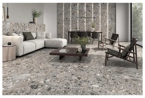 Vloertegel 60x120 Cm Terrazzo Animo Grijs N59