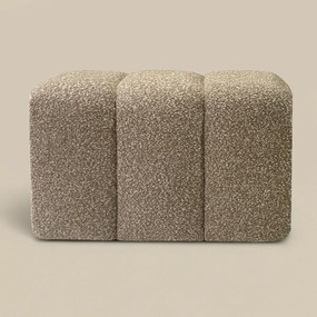 Halbankje Zachte Stof Taupe 72 Cm