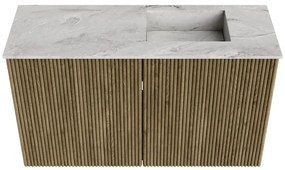 Mondiaz Joya DLux 70cm toiletmeubel dusk met wastafel faye rechts 1 kraangat glace
