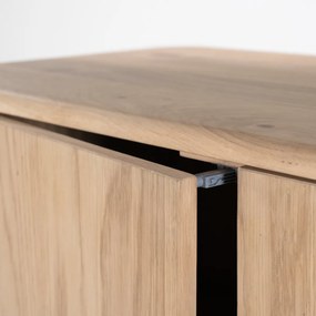 Licht Eiken Kast Op Hoge Poten - 90x40x150cm.